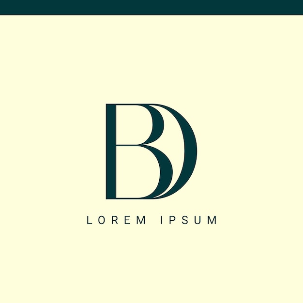 Monogramme BD initial mariage BD logo de l'entreprise BD icône d'affaires signe d'entreprise avec variation