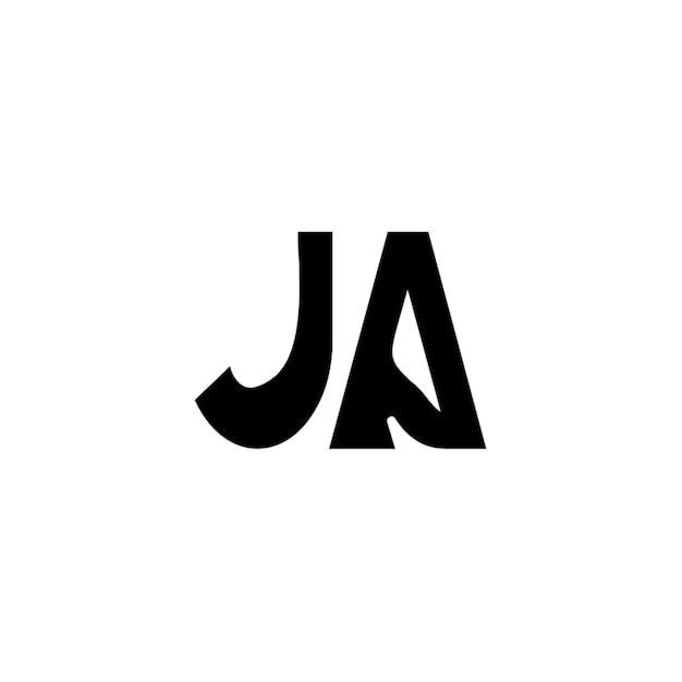Monogramme du logo de l'entreprise, caractères de l'alphabet, logo monochrome.
