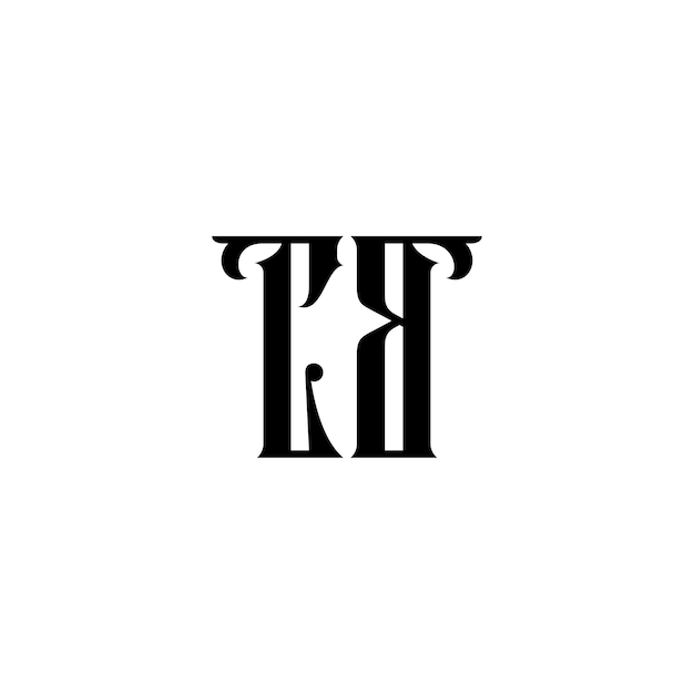 Monogramme Du Logo De L'entreprise, Caractères De L'alphabet, Logo Monochrome