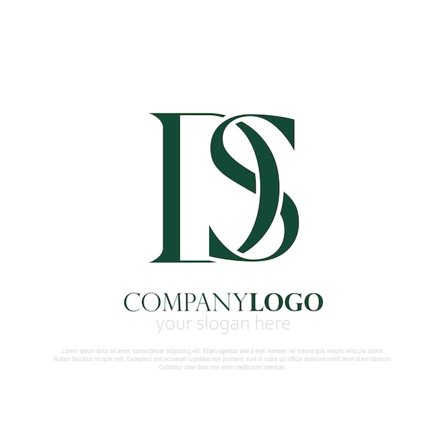 Monogramme élégant Logo Ds