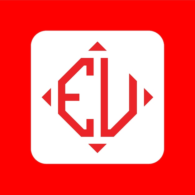 Monogramme initial créatif simple Designes du logo de l'UE