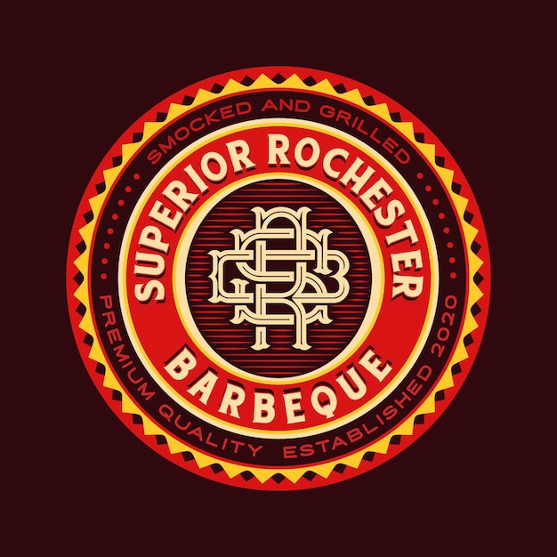 Vecteur monogramme initial letter srb brs rsb logo design. vecteur d'icône initiale d'entreprise. emblème d'insigne vintage