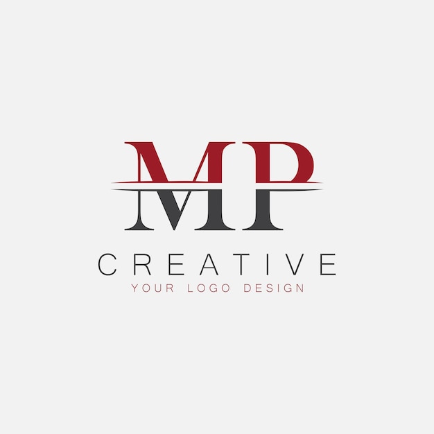 Monogramme initial MP avec le logo créatif des lettres