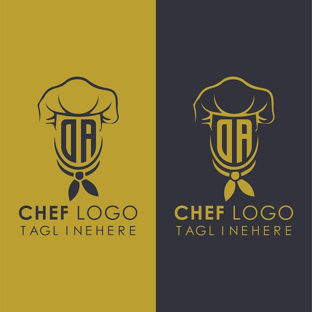 Vecteur monogramme initial oa pour le logo du chef cuisinier avec un design de style créatif