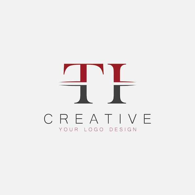 Monogramme initial TI avec le logo créatif des lettres
