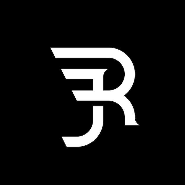 Vecteur monogramme initiales lettre jr logo design