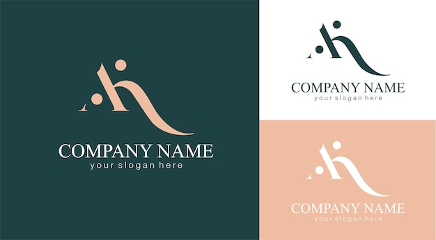 Monogramme De Lettre Ak Luxe élégant Logo Ka Style Calligraphique Conception Vectorielle Monogramme Créatif Linéaire Luxueux