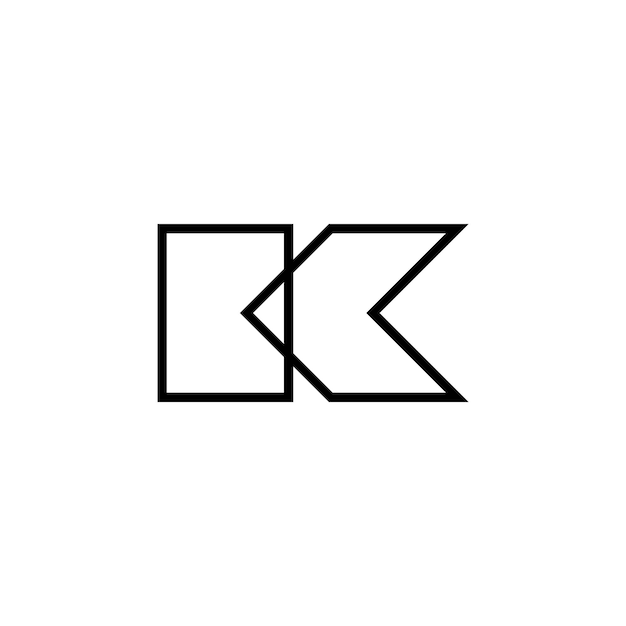 Vecteur le monogramme de la lettre k décrit le design moderne du logo