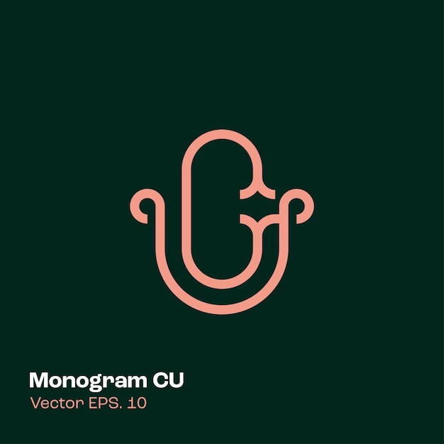 Monogramme Logo Cu