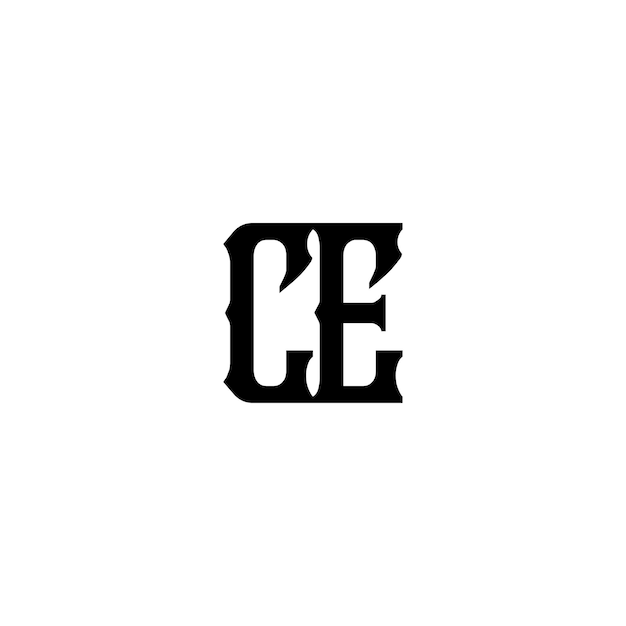 Vecteur ce monogramme logo design lettre texte nom symbole monochrome logotype alphabet caractère logo simple