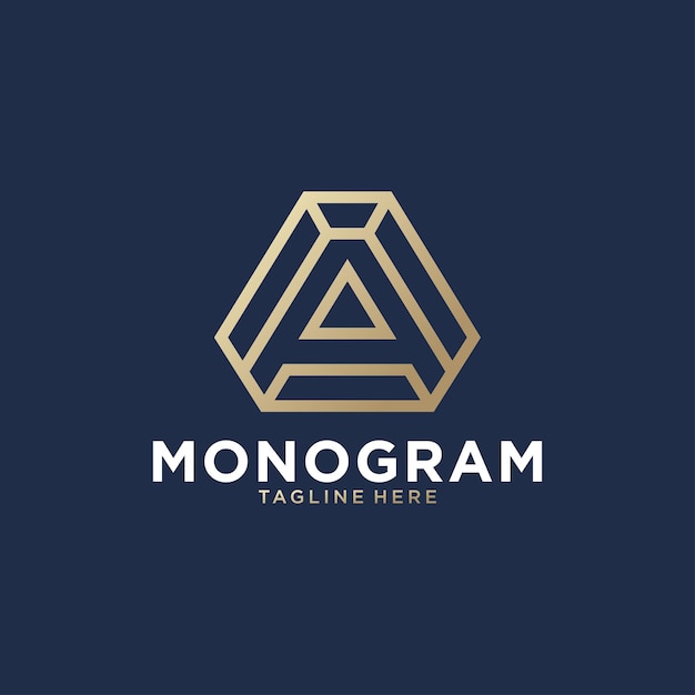 Monogramme Avec Logo élégant Lettre M