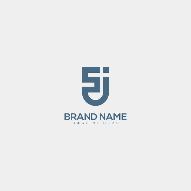 Monogramme professionnel lettre unique SJ modèle de conception de logo JS Initiales Logo d'entreprise