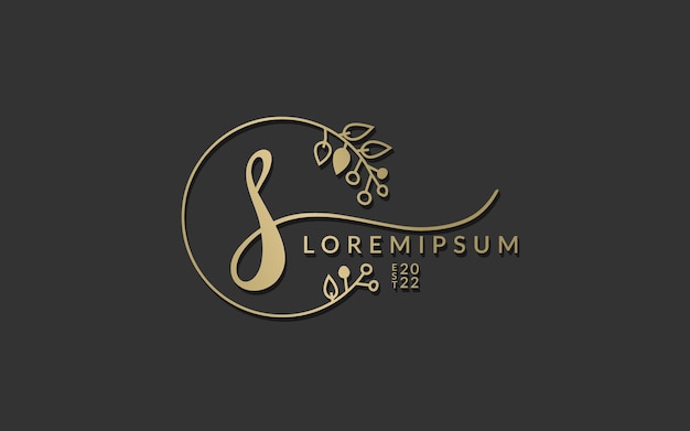 Monogramme de signature manuscrite Lettre s conception graphique vectorielle calligraphique, utilisable pour la carte de mariage, signature personnelle, illustration de concept de conception de logo