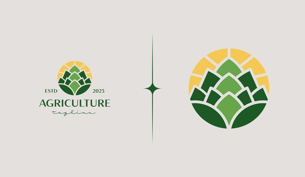 Vecteur monoline d'arbre à fleurs de feuilles symbole premium créatif universel modèle de logo d'icône de signe vectoriel illustration vectorielle