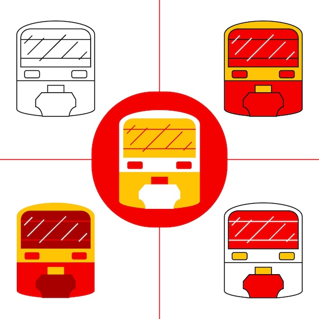 Monorail De Tokyo Dans Un Style Design Plat