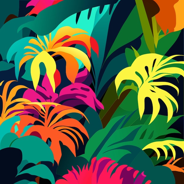 Monstera Laisse Une Affiche Avec Un Fond Lumineux Illustration Vectorielle