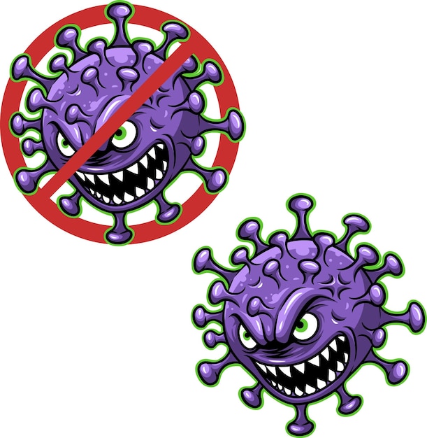 Vecteur monstre de virus