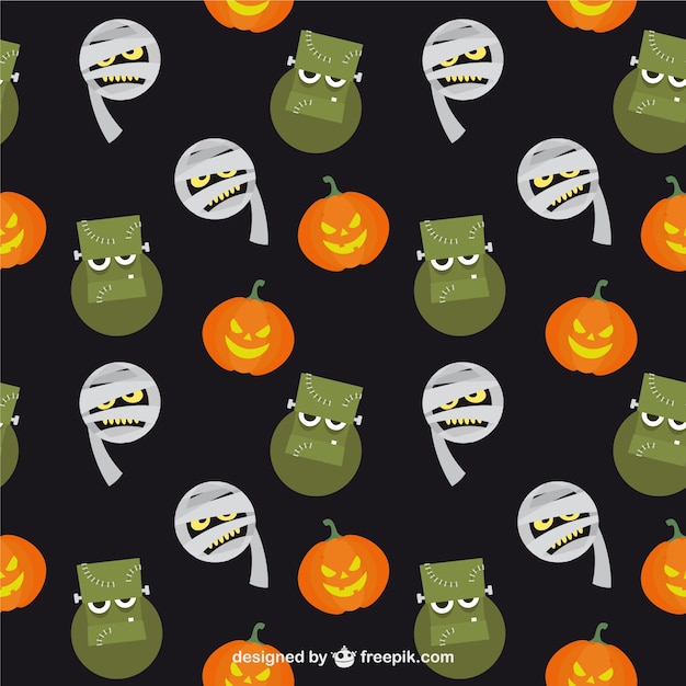 Vecteur monstres de halloween motif