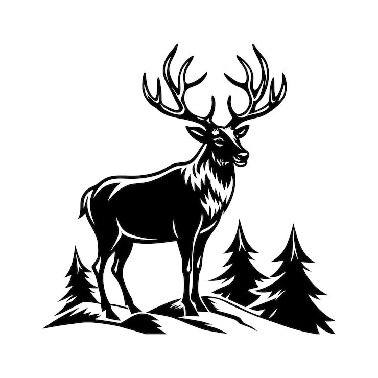Vecteur montagne du cerf svg