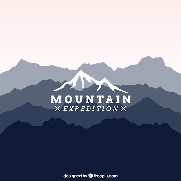 Vecteur montagne expédition logo