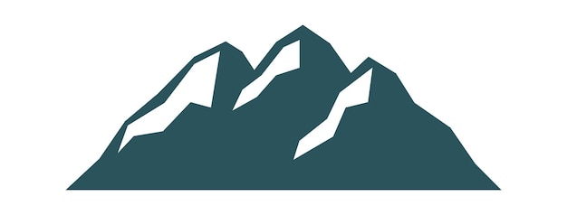 La Montagne Forme Le Logo Du Camp De Voyage Vecteur Silhouette Rocheuse