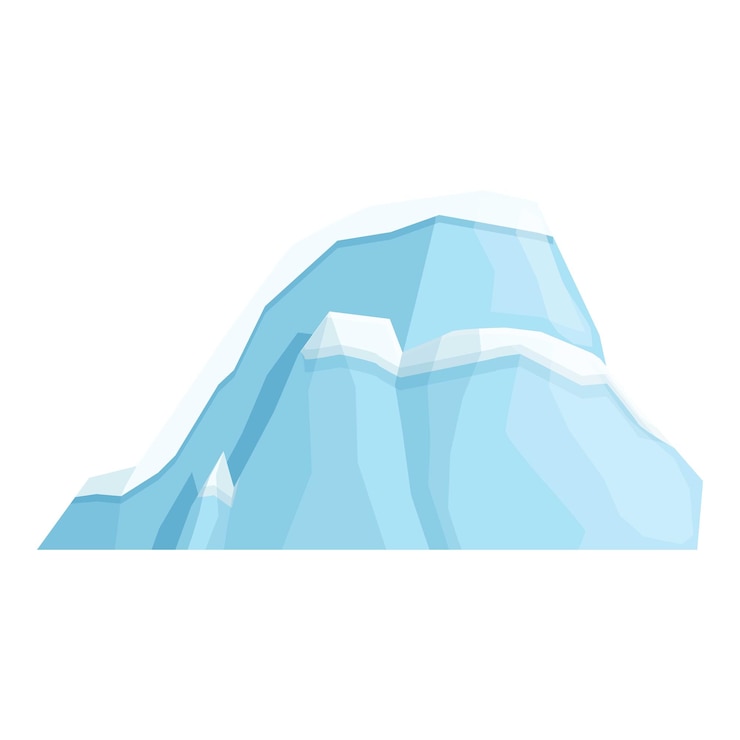Vecteur montagne glacier icône dessin animé vecteur ice berg eau nord