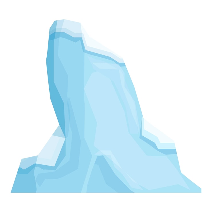 Vecteur montagne iceberg icône dessin animé vecteur ice berg eau gel