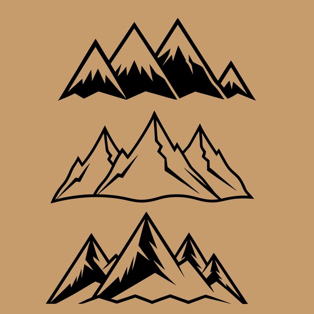 montagnes dans l'illustration d'art vectoriel