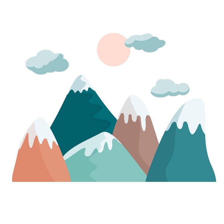 Vecteur montagnes stylisées
