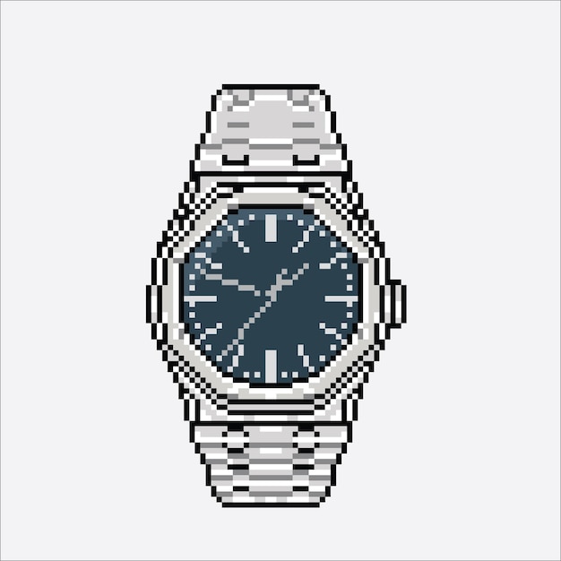 Montre Moderne Au Style Pixel Art