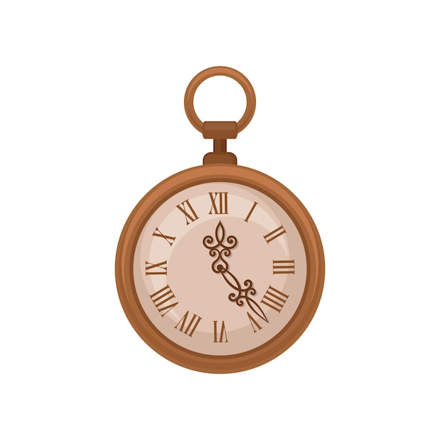 Vecteur montre de poche vintage colden vector illustration sur fond blanc