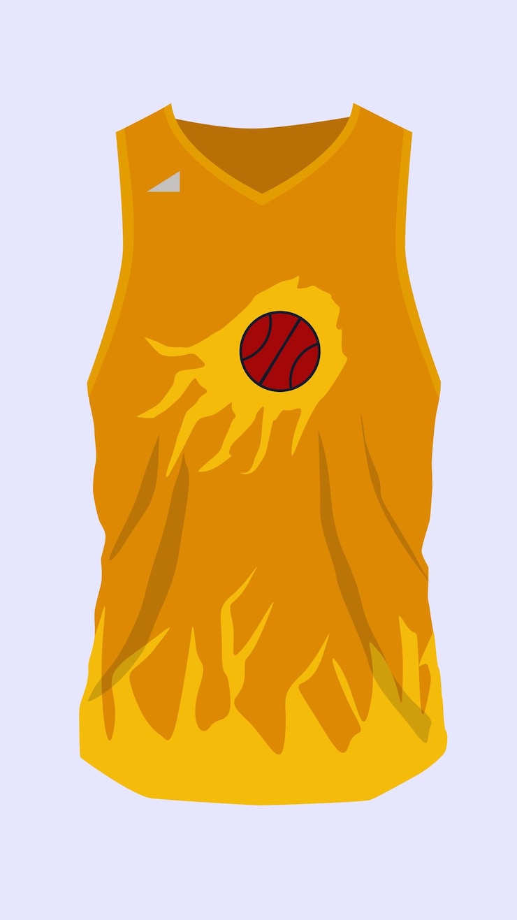 Vecteur la moque de balle de feu de basket