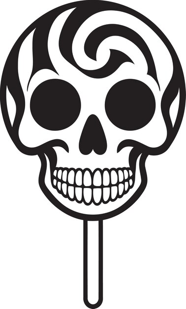 Vecteur morbid munchies skull lollipops enthrall il est mort!