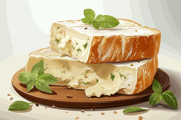 Un Morceau De Fromage Frais Avec Des Graines De Cumin Isolé En Gros Plan Sur Un Fond Blanc