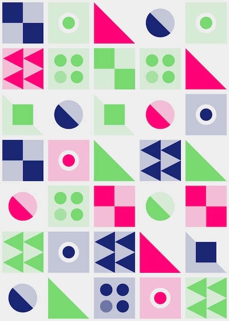 Vecteur mosaïque de forme géométrique colorée à motif sans couture