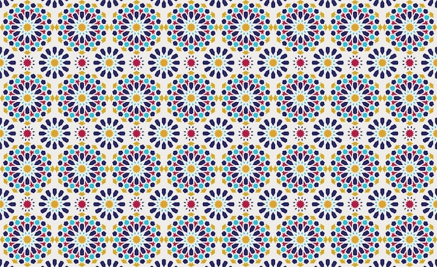 Mosaïque marocaine colorée isométrique traditionnelle, fond de motif sans couture de tuile.