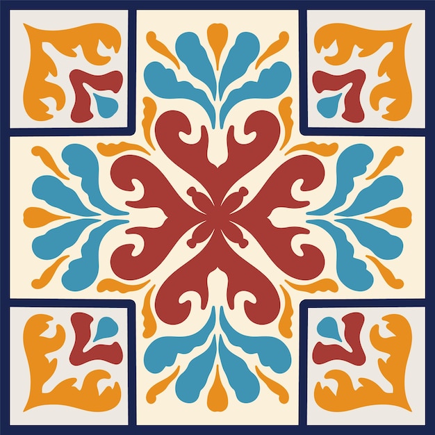 Vecteur mosaïque marocaine avec patchwork coloré