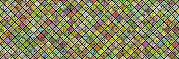 Mosaïque Multicolore De Bannière De Conception De Vecteur De Structure Diagonale De Carrés