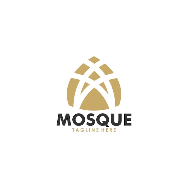 Mosquée Logo Icône Vecteur Isolé