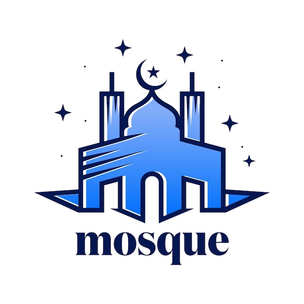 Vecteur mosquée ramadan kareem belle icône pour la conception de logo islamique