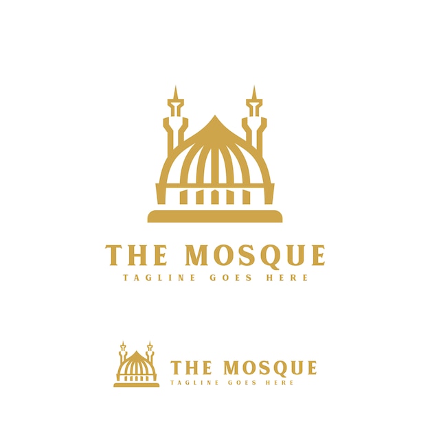 Vecteur la mosquée ramadan logo template luxe