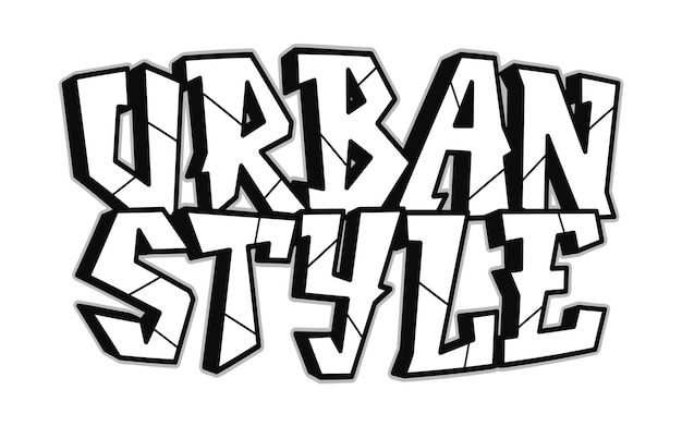 Mot de style urbain lettres de style graffiti