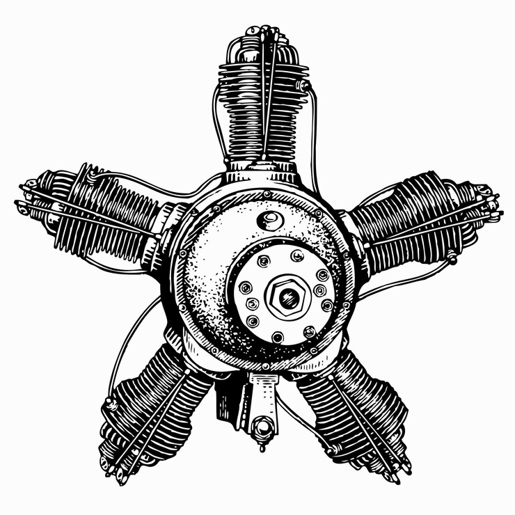 Vecteur moteur aéronautique