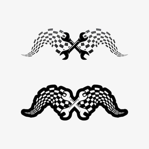 moteur et équipement lourd logos conception icône signe illustration vectorielle