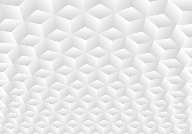 Vecteur motif 3d réaliste de cubes blancs et gris géométriques