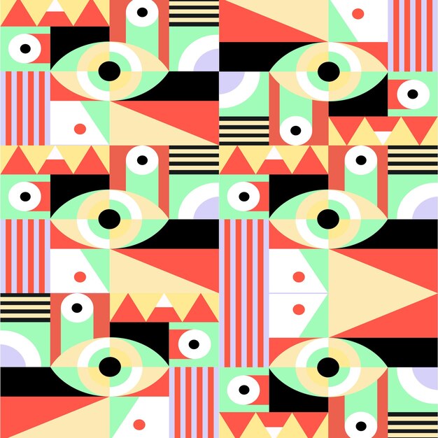 Motif abstrait Art mural sans couture exotique