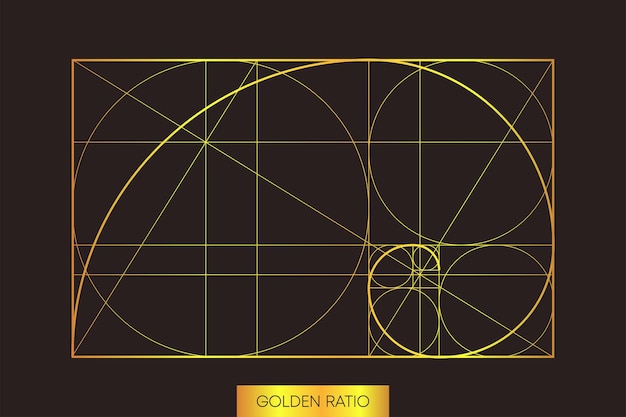 Vecteur motif abstrait sur fond clair. ration d'or. géométrie abstraite. illustration vectorielle.