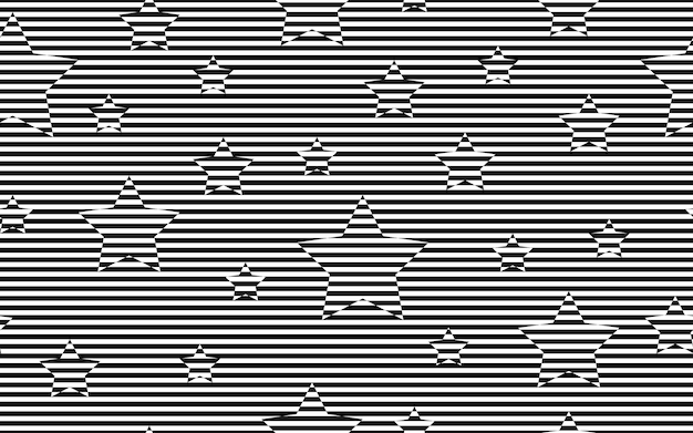 Motif abstrait harmonieux de lignes et d'étoiles pour les textiles de texture et la décoration