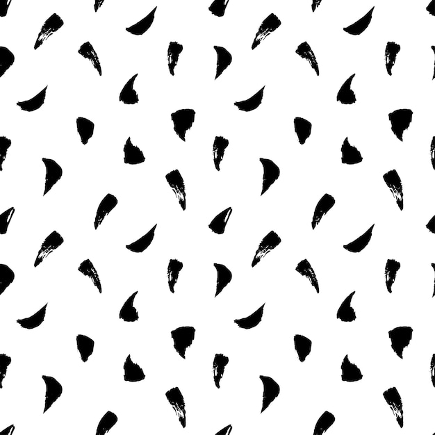 Motif abstrait noir et blanc dessiné à la main