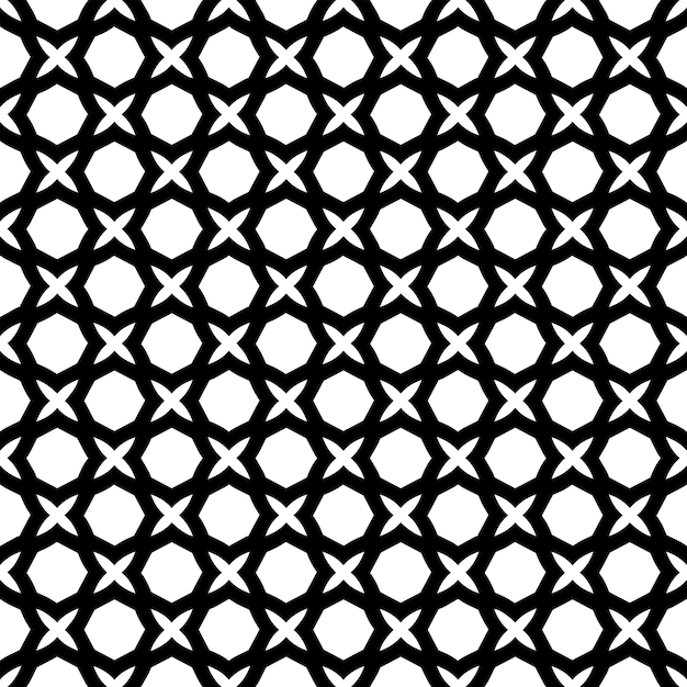 Vecteur motif abstrait sans couture noir et blanc. arrière-plan et toile de fond. conception ornementale en niveaux de gris.